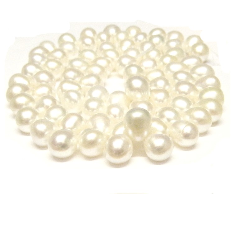 White 9.5-10mm Top Drilled Pearls